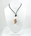 Leather Necklace - Bronze Pearl Cluster