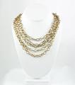 Multistrand Necklace - Antique Gold Chain 